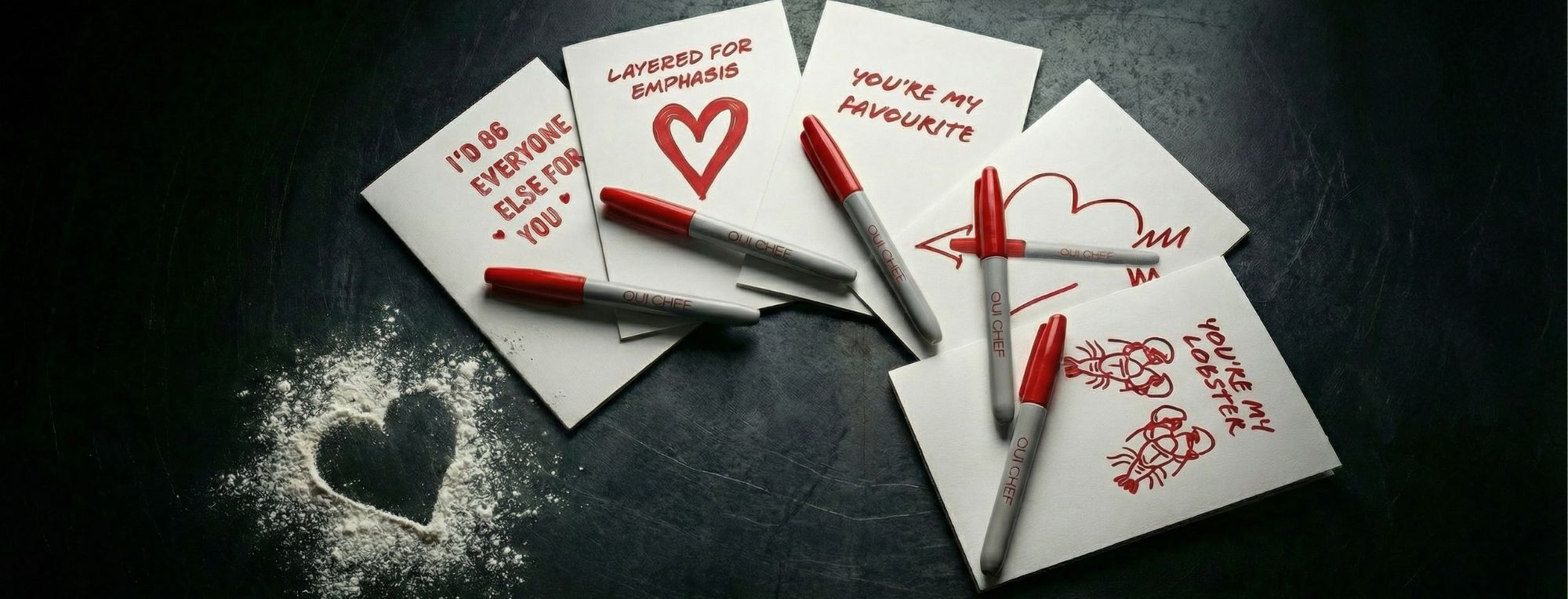 The Oui Chef Sharpie Greeting Card Collection