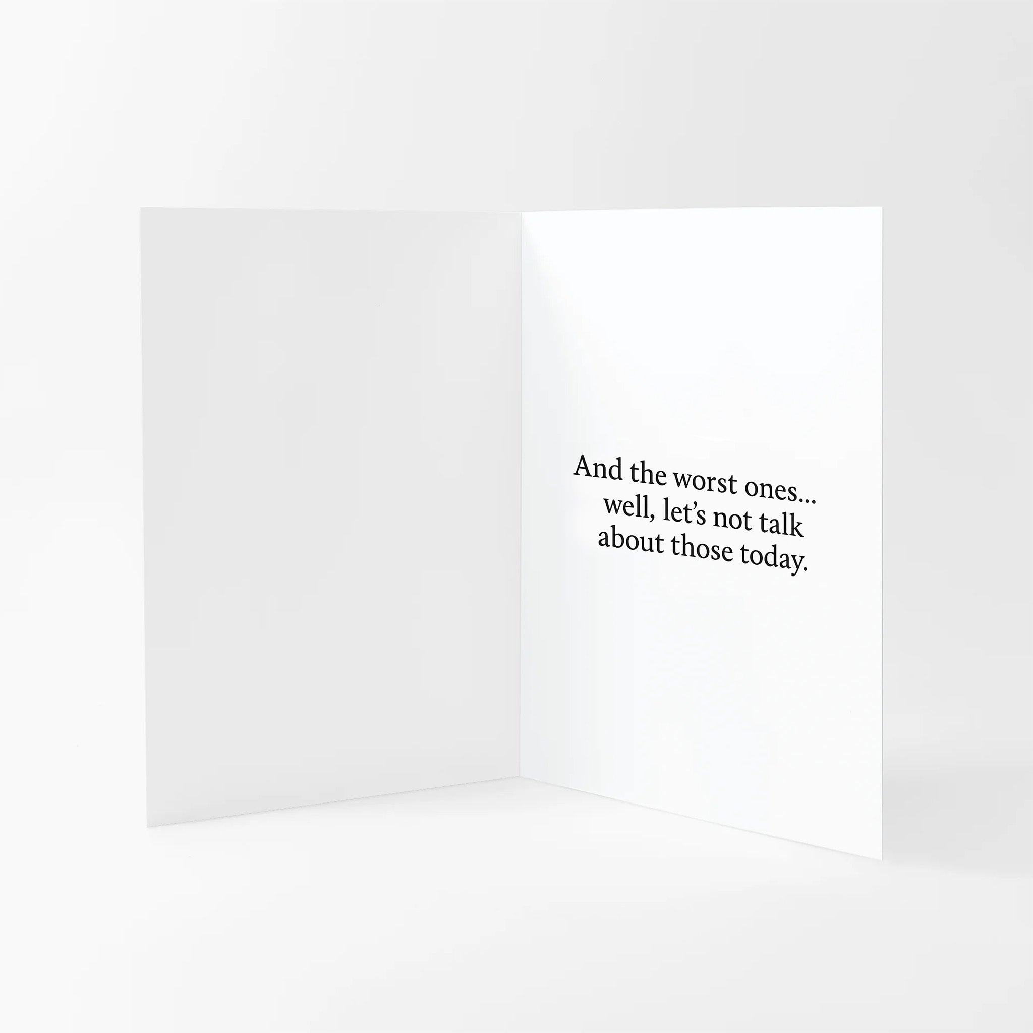 Oui Chef "Highlight The Best" Sharpie Greeting Card partially opened showing inside message.