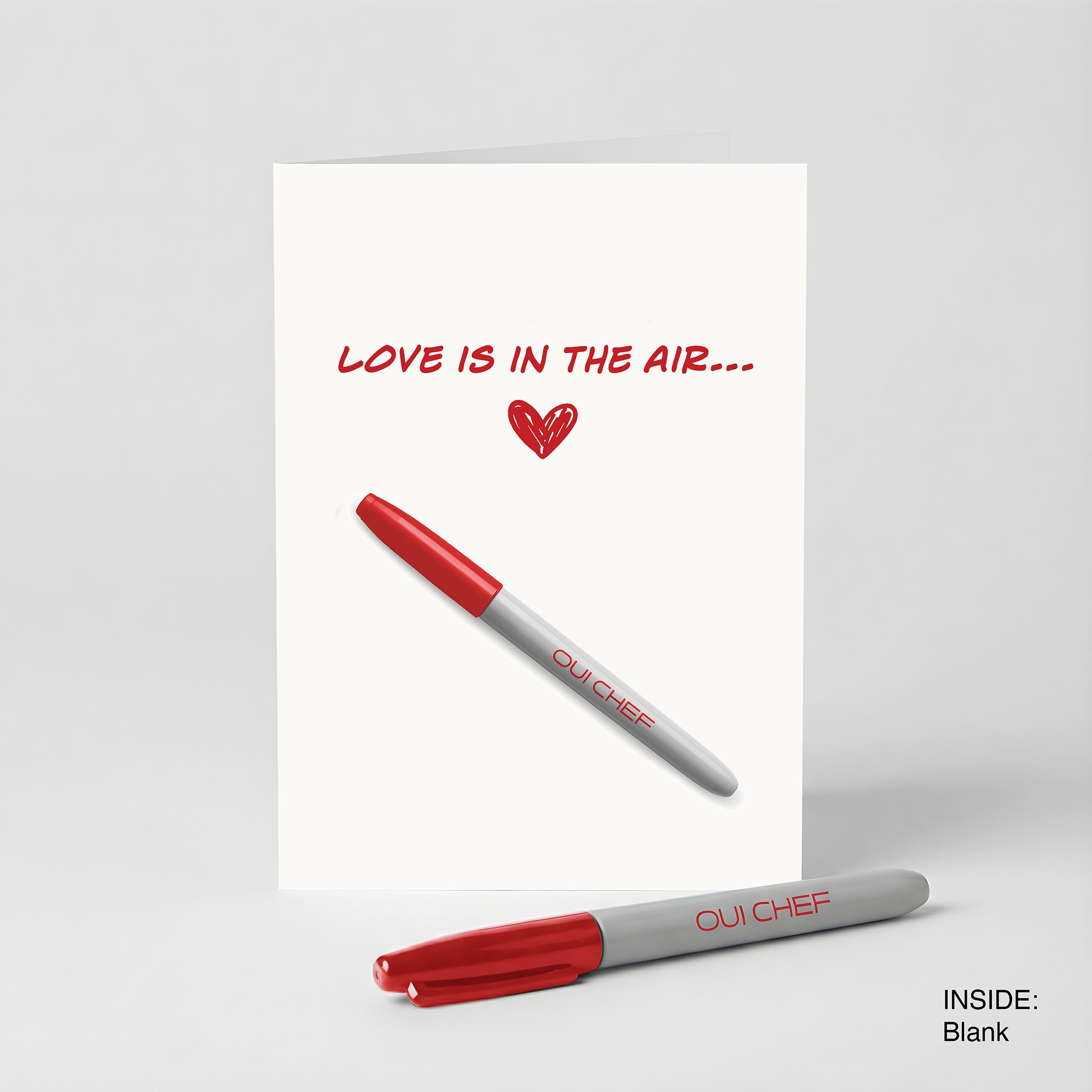 Love Is In The Air Greeting Card + Red Sharpie