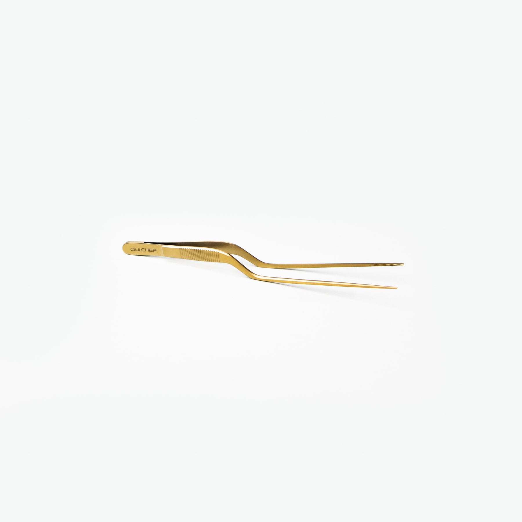 Oui-Chef-17cm-Offset-SuperFine-Tweezers-Gold