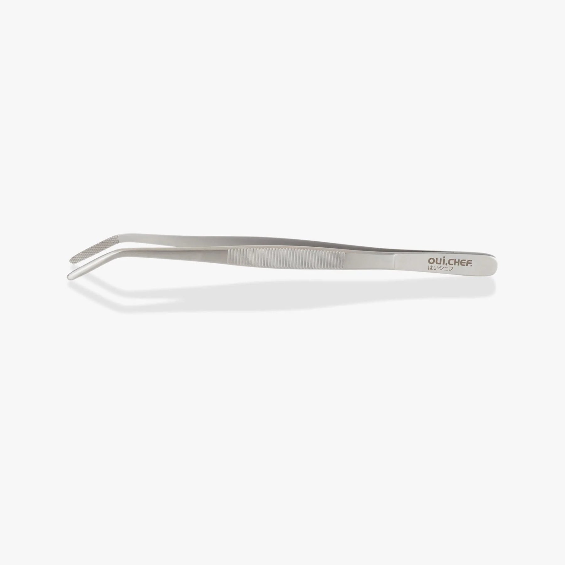 oui chef cooking kitchen tweezers stainless steel 20cm angled tip